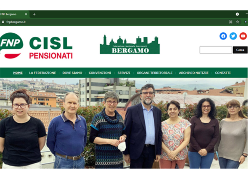 Nuovo sito web per il sindacato dei pensionati Cisl  di Bergamo e della bergamasca